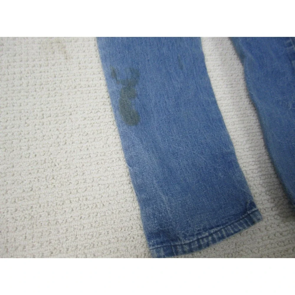 VTG Oshkosh B'Gosh Overalls Boys Sz 6 Blue Denim‎ Jean Mechanic Farmer Full Suit